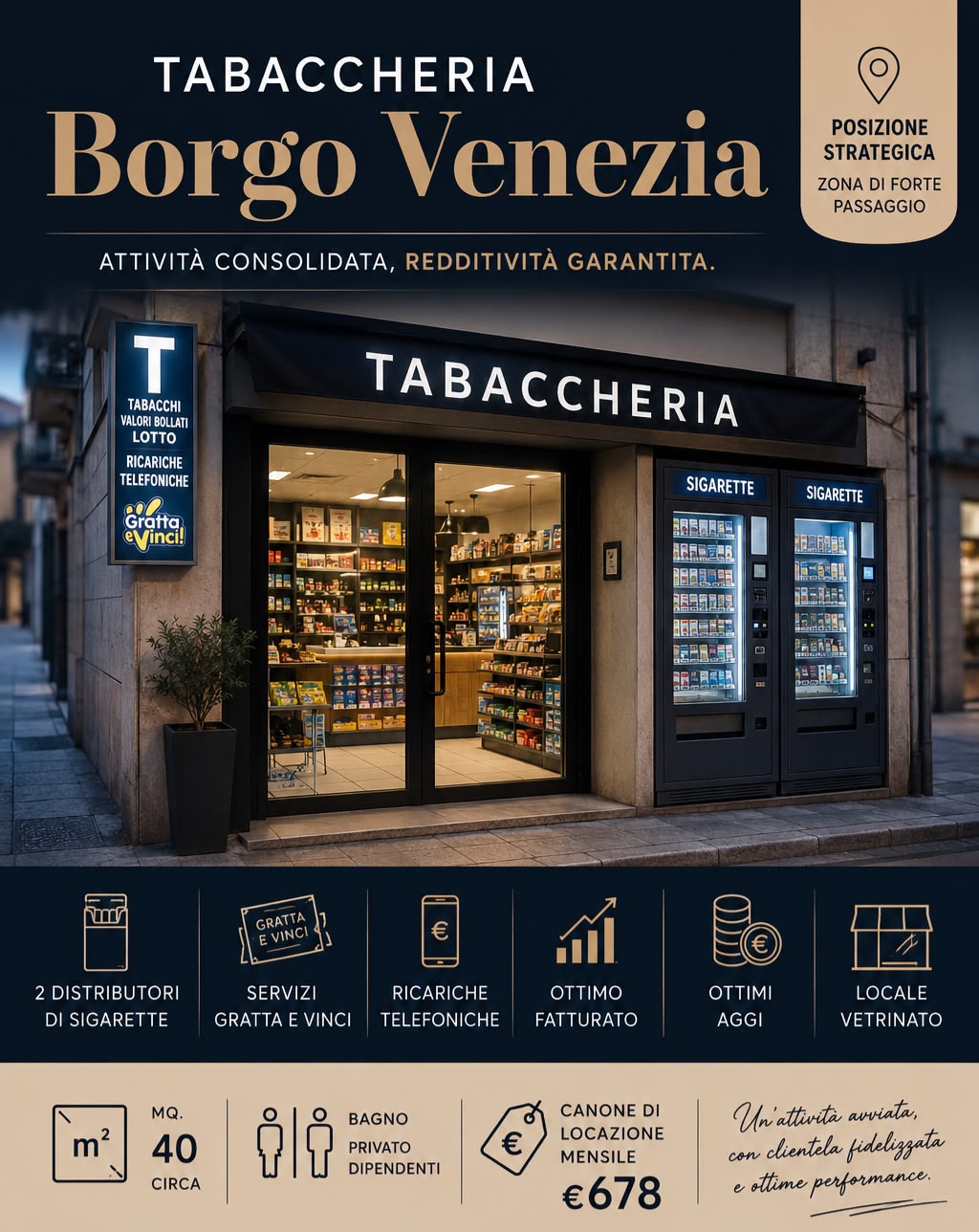 Tabaccheria in vendita – Borgo Venezia